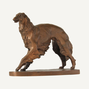 Found Borzoi Dog Statue