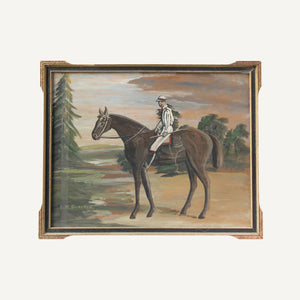 Found Jockey and Horse Painting