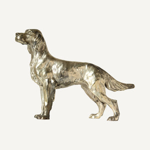 Found Silverplate Hunting Dog Statue